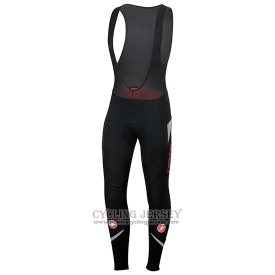 2019 Cycling Jersey Castelli De Gray Red Long Sleeve And Bib Tight